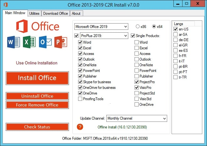 Microsoft Office Professional Plus 2016-2019