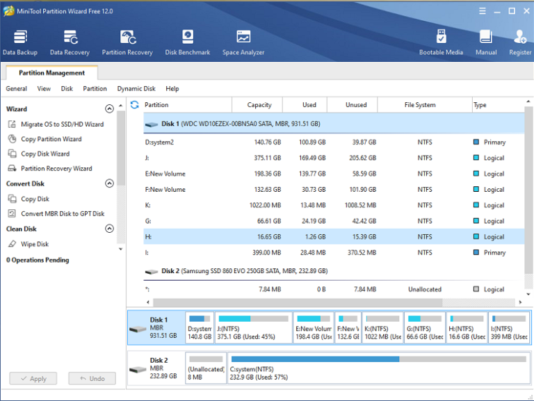 MiniTool Partition Wizard Pro / Free 12.8 instal the last version for windows