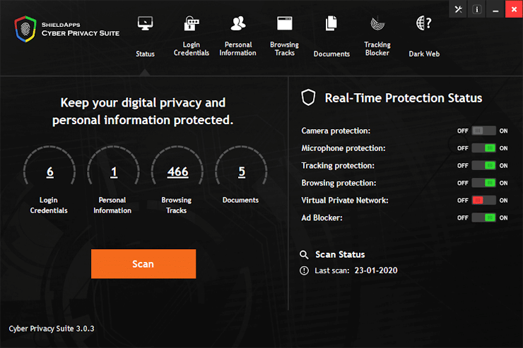 ShieldApps Cyber Privacy Suite 4.1.4 download the new version